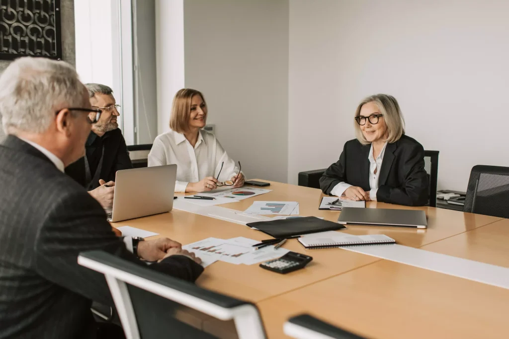 A group of attorneys at a table.