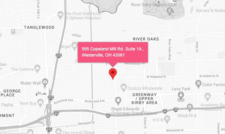 WSM Map - 595 Copeland Mill Rd. Suite 1A Westerville, OH 43081